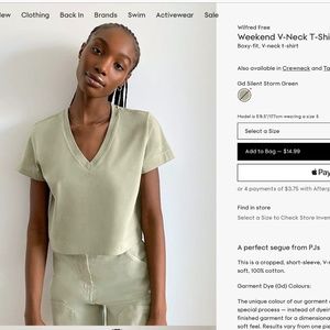 Aritzia Wilfred Free Weekend V-Neck t shirt